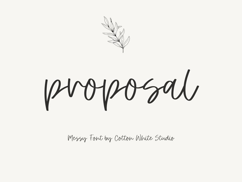 Proposal Font - Handwritten Font Goodnotes Fonts | Boho Font | Cursive Font | Handwriting Fonts | Modern Script Font | Procreate Font image 1