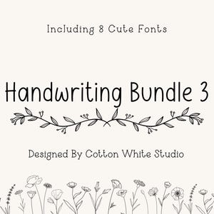 Handgeschriebenes Schriften-Bundle 3 | Procreate Schriftarten | Goodnotes-Schriftarten | Planer Schriftarten | Digitale Notizen Schriftart | Leinwand | Craft Schriftarten | Cricut Schriftarten |