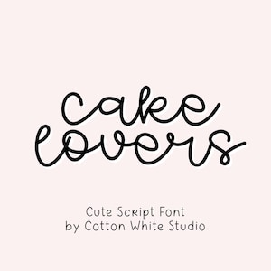 Cake Lover Cute Script handgeschriebene Schrift | Goodnotes-Schriftarten | Canva Schriftarten | Procreate Schriftarten | Niedliche Schriftarten | Planer Schriftarten | Handgeschrieben | Mädchenhaft