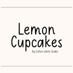 manuscrite Lemon Cupcakes | Notes numériques | Polices Goodnotes | Polices de caractère | Police mignonne | Toile | Polices pour filles | Police de caractères | Mignonne