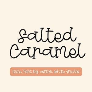 Manuscrite Caramel Salé | Police de caractère | Polices Girl Boss | Polices cursives | Police mignonne | Mignonne | Polices pour filles | Police de caractère pour l'enseignant