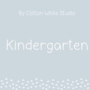 Kindergarten Handgeschriebene Schrift | Procreate Schriftarten | Goodnotes Schriftarten | Planer Schriftarten | Süße Schrift | Canva | Craft Schriftarten | Cricut Schriftarten Kinderschrift