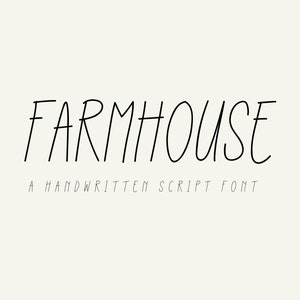 Farmhouse Handwritten Font | Goodnotes Font | Note-taking Font | Study Notes | Journaling Font | Writing Font | Hand Lettering Font