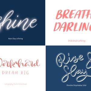 Procreate用ビッグレタリングブラシバンドル | カリグラフィーブラシ | Procreate用レタリングブラシ | Procreate用ブラシバンドル | グリッターブラシ 画像 8