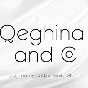 Qeghina and Co Simple Font | Modern Font | Basic Font | Stylish Font | Sans Serif | Classy Font | Luxury Font | Logo Font | Premium Font