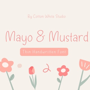 Police manuscrite Mayo et moutarde, polices Procreate, polices Goodnotes, polices de planificateur, police mignonne, canva, polices artisanales, polices Cricut, police pour enfants
