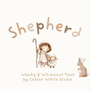 Manuscrite Shepherd | Notes numériques | Polices Goodnotes | Polices de caractère | Police mignonne | Toile | Polices pour enfants | Police de caractère pour enseignants | Mignonne