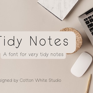 Tidy Notes Handgeschriebene Schrift | Goodnotes-Schriftarten | Canva Schriftarten | Procreate Schriftarten | Niedliche Schriftarten | Planer Schriftarten | Handgeschrieben | Digitale Notizen
