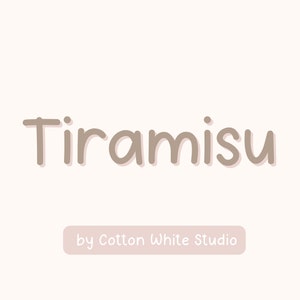 Tiramisu handgeschriebene Schrift | Goodnotes-Schriftarten | Canva Schriftarten | Procreate Schriftarten | Niedliche Schriftarten | Planer Schriftarten | Handgeschrieben | Schreibschrift