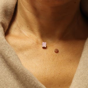 Invisible Necklace - Illusion Necklace - opal pink Floating  Necklace - Ghost Chain - Fishing Line Necklace - Bride necklace