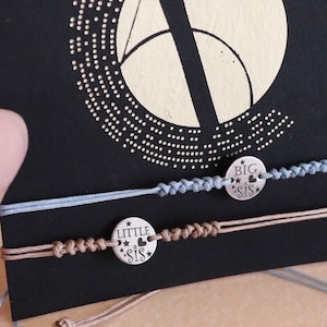 Schwestern passende Armbänder, große Sis, kleine Sis benutzerdefinierte Armbänder, Geschenk für große Schwester, Geschenk für kleine Schwester, anpassbar