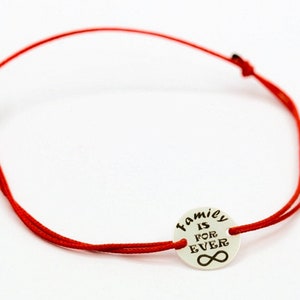 Personalized Sterling Silver Family Bracelet: Engraved Thread Cord
