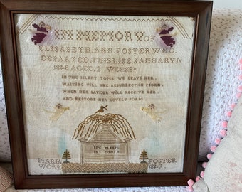 A Framed Antique Sampler 1848