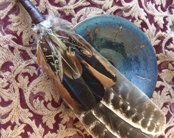 Ceremonial Smudge Feather Fan