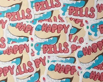 Happy Pills Furry Maw Sticker
