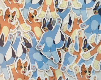 Bluey Bingo Dancing Jumping Stickers for Water Bottle Laptop