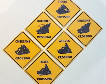 Furry Animal Crossing Fox Wolf Dragon Cheetah Tiger Dutchie Sticker 2.5" x 2.5"