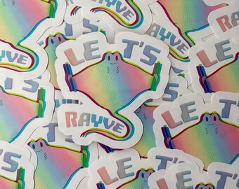 Cownose Ray Rave Party Glow Stick Stickers for Laptop,  Notebook, Water Bottle