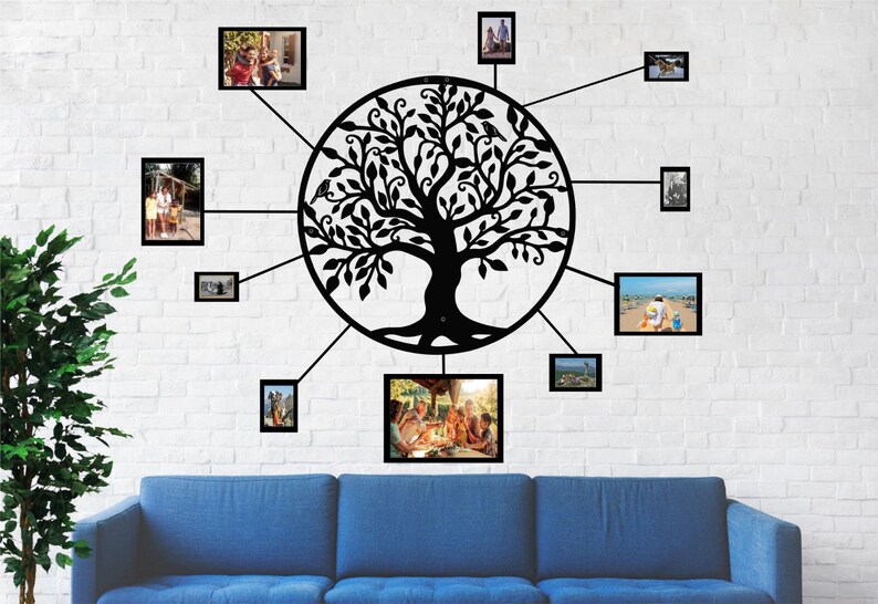 Metal Wall Art Tree Of Life Family With Image 0