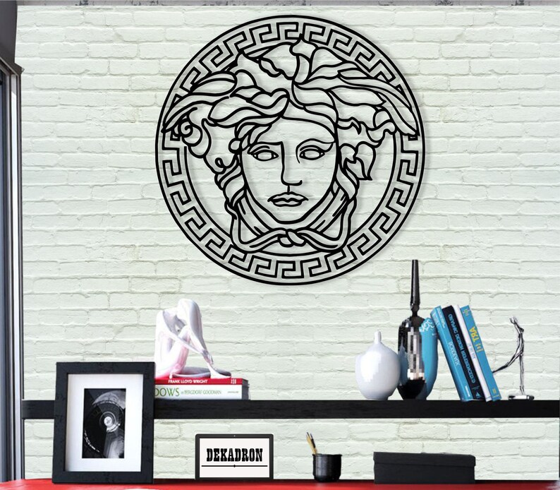 Metal Wall Art Medusa Metal Wall Decor Home Office Etsy