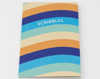 A6 Notebook - Scribbles - Blank Pages - Recycled Paper and Card