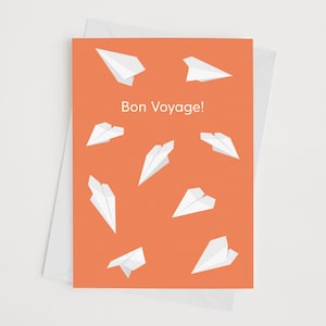 Aerei di carta Bon Voyage A6 biglietto di auguri