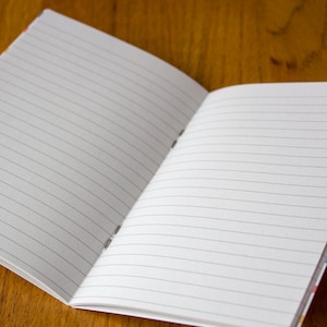 A6 Notebook - Watercolour Lines Design - Lined Pages From Recycled ...