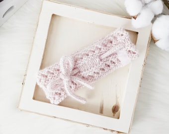 Patrón de punto para diadema de bebé, diadema de punto de lana, recién nacido, moda de punto, estilo de punto, estilo infantil, porteo de bebé, PDF, inglés, ruso