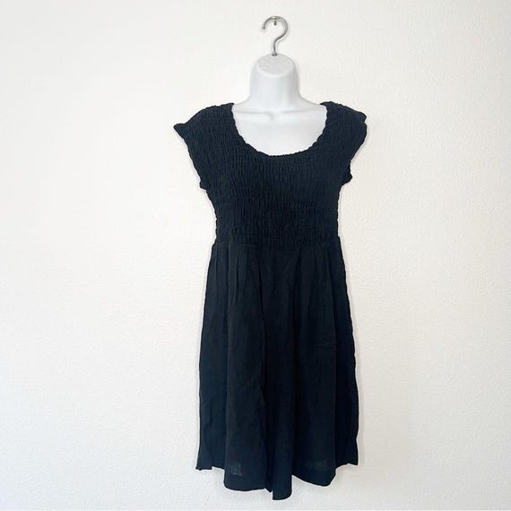 NWT Vintage Rabbit Rabbit Rabbit Design Smock Bla… - image 1