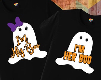 Halloween svg, His Boo, Her Boo, svg, Halloween Couple, svg, digital download