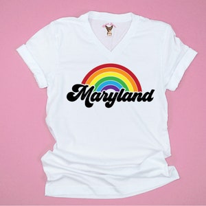 Rainbow svg, Maryland svg, Maryland state, retro design, retro svg, téléchargement numérique, art numérique, eps, png, dxf, svg, svg files, dxf files