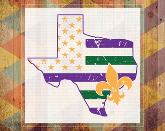 Mardi Gras svg, Mardi Gras Texas, svg, Texas, download, cut file, Texas svg, grunge, distressed, eps, png, dxf