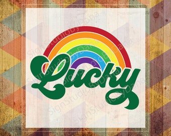 St patricks day svg, st patricks day, st patrick, svg, lucky, rainbow, retro, 80s, download, cut file, png, eps, st patricks svg,