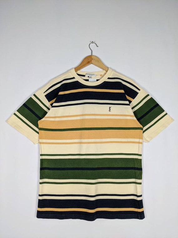 Vintage 90s Yves Saint Laurent Striped Smallpony D