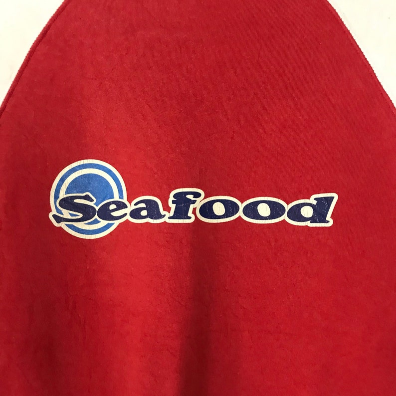 Vintage 90s Seafood Surfboard Smallpony Colourblok Sweatshirt