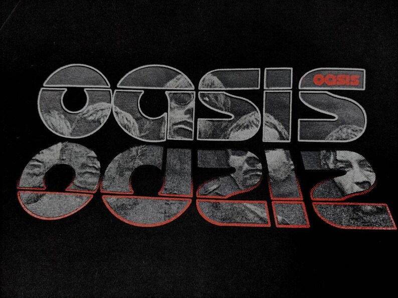 Vintage 90s OASIS Band Big Logo Tshirt Tour Britpop Etsy