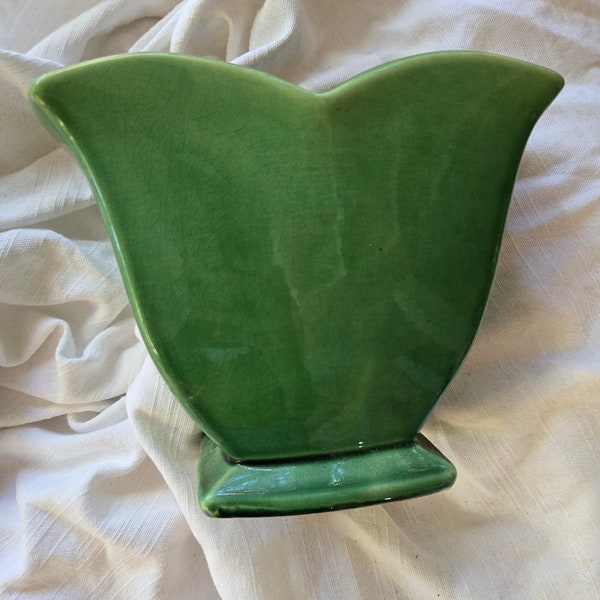 McCoy Pottery 1958 Garden Club Green Mid Century Modern Planter Vase Shape 359