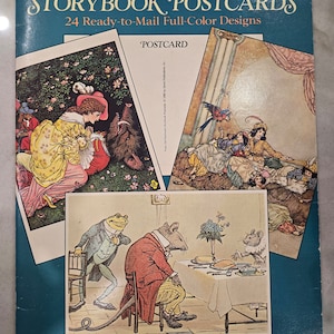 24 cartes postales de livres de contes à l'ancienne prêtes à être envoyées, en couleur