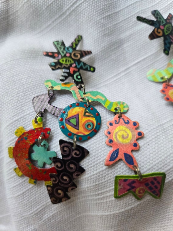 Funky and colorful vintage earrings