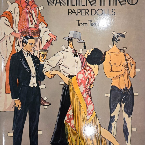 1975 Rudolph Valentino Paper Dolls in full color by Tom Tierney