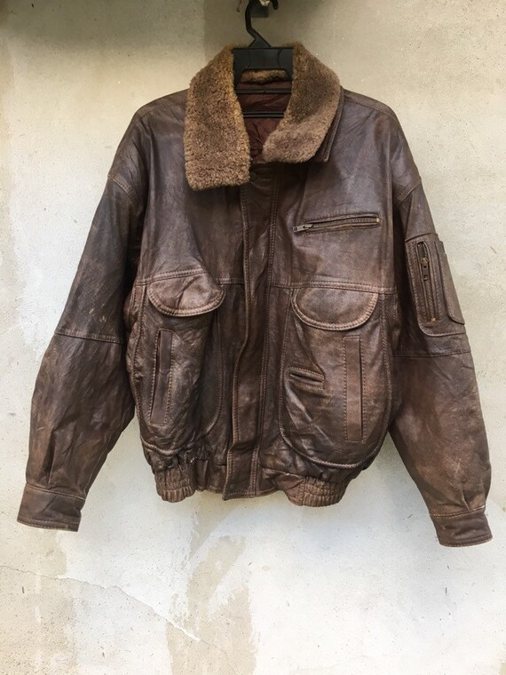 Vintage Leather Motorcycle Jacket