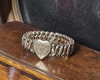 1940's Gold Filled Carmen Sweetheart Expansion Bracelet by D.f.b.