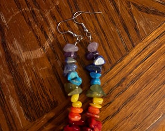 Chakra Chip Bead Earrings