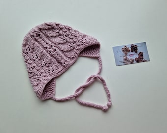 Made to order knitted baby bonnet/coming home outfit/baby girl present/baby boy gift/summer hat/photography prop/baby shower/infant clothes/