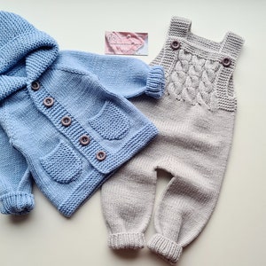 Hand knitted baby sweater/ knitted pullover/ hoodie/ kids jumper/ children cardigan/ jumpers with hood/pullover with buttons/ nice/ hoodie image 4