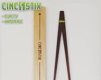 CinchStix Blk Walnut Slimline Case Set, Kids Chopsticks, 1pair, Fun, Easy Chopsticks for kids/adult,  Training Learning Helper