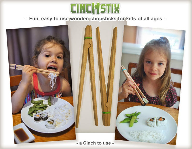 CinchStix Storage/Gift Box Set, Kids Chopsticks, 2pair, Fun, Easy Chopsticks, Training Learning Helper image 4