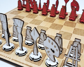 Artists Chess Board Set, Unique design