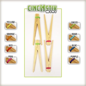 CinchStix Mini, Kids Chopsticks, Fun, Easy Chopsticks, 4pair, Training Learning Helper image 2