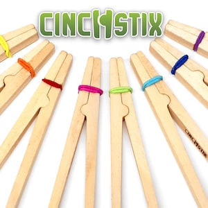 CinchStix - RAINBOW SET, Kids Chopsticks, Fun, Easy Chopsticks, Training Learning Helper